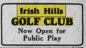 Gauci Golf Resort (Irish Hills Golf Club) - Jun 30 1927 Article